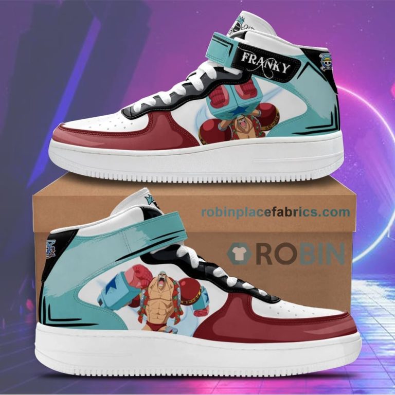 Franky Sneakers Air Mid Custom Anime One Piece Shoes