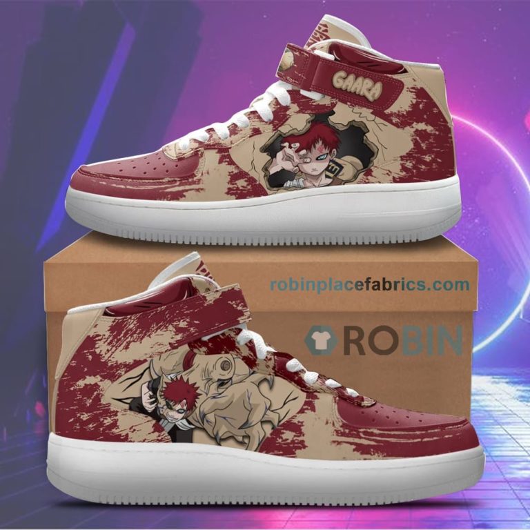 Gaara Skill Sneakers Air Force Mid Custom NRT Anime Shoes