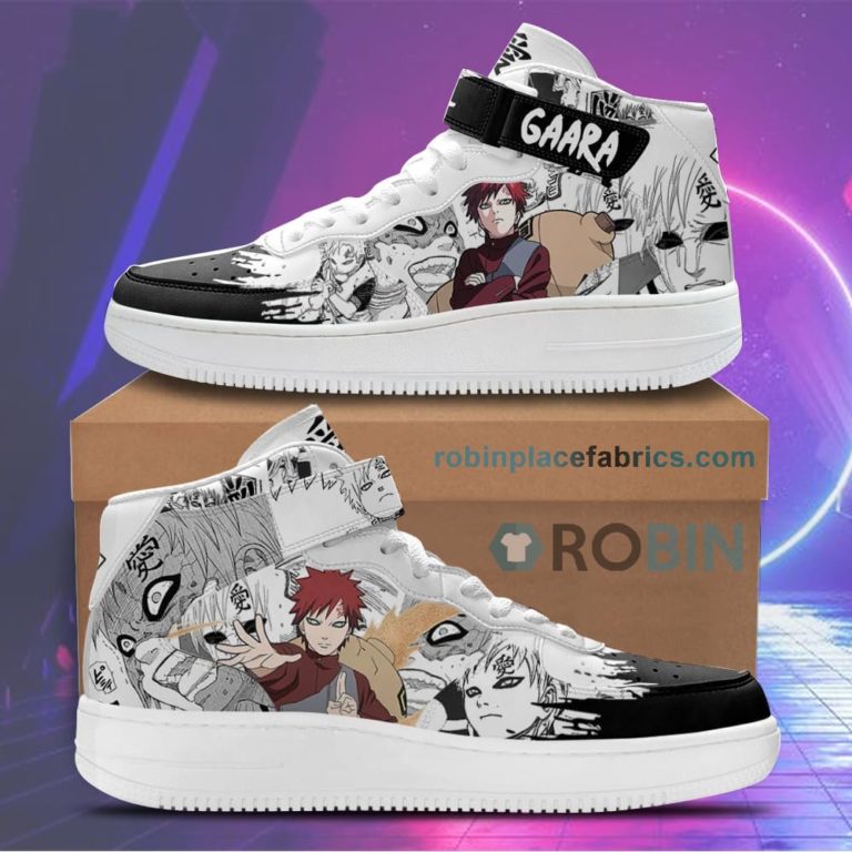 Gaara Sneakers Air Force Mid Custom Anime Shoes
