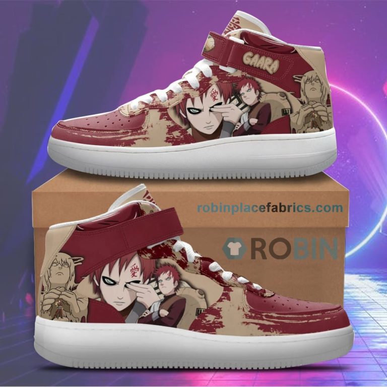 Gaara Sneakers Air Force Mid Custom NRT Anime Shoes