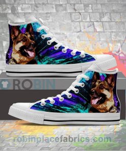 German Shepherd Canvas High Top Sneaker
