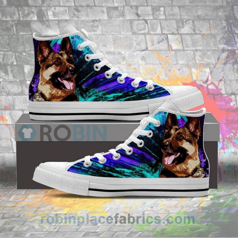 German Shepherd Canvas High Top Sneaker