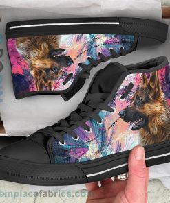German Shepherd Dog Canvas High Top Shoes