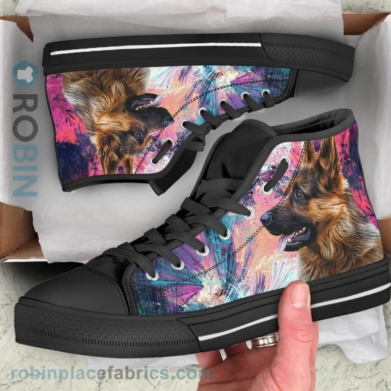 German Shepherd Dog Canvas High Top Shoes