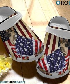 German Shepherd Flag Us Crocs Shoes