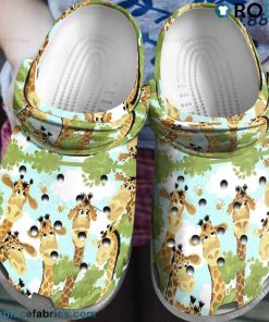 Giraffe Happy Giraffe Family Crocs Shoes