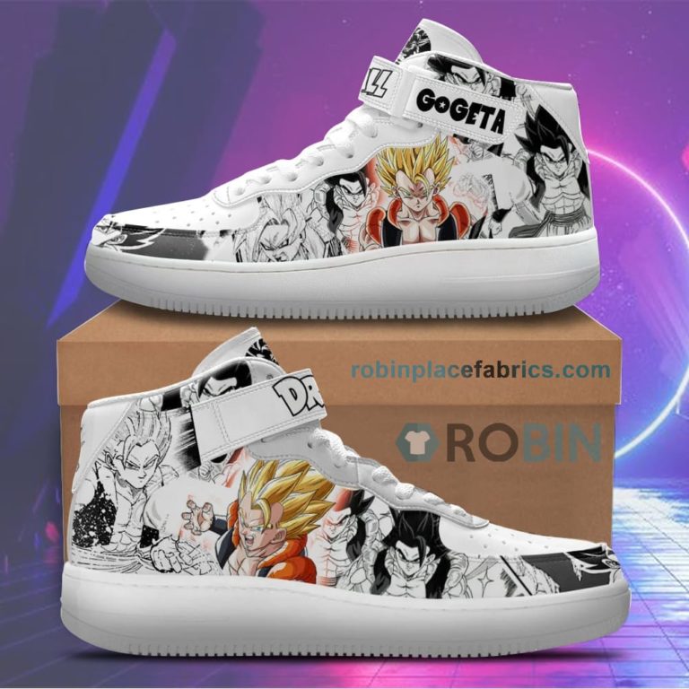 Gogeta Sneakers Air Force Mid Custom Dragon Ball Anime Shoes