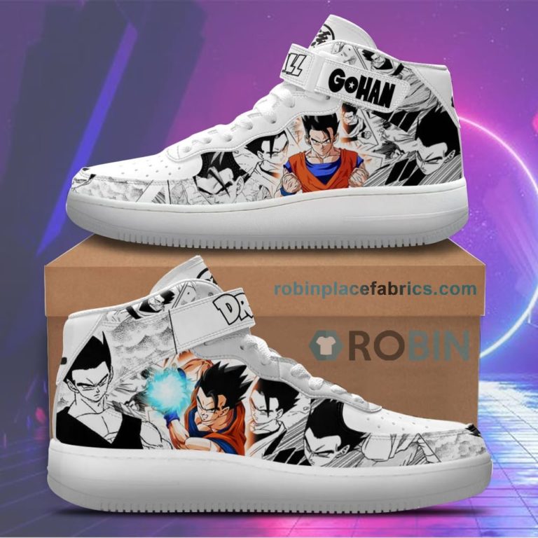 Gohan Sneakers Air Force Mid Custom Dragon Ball Anime Shoes