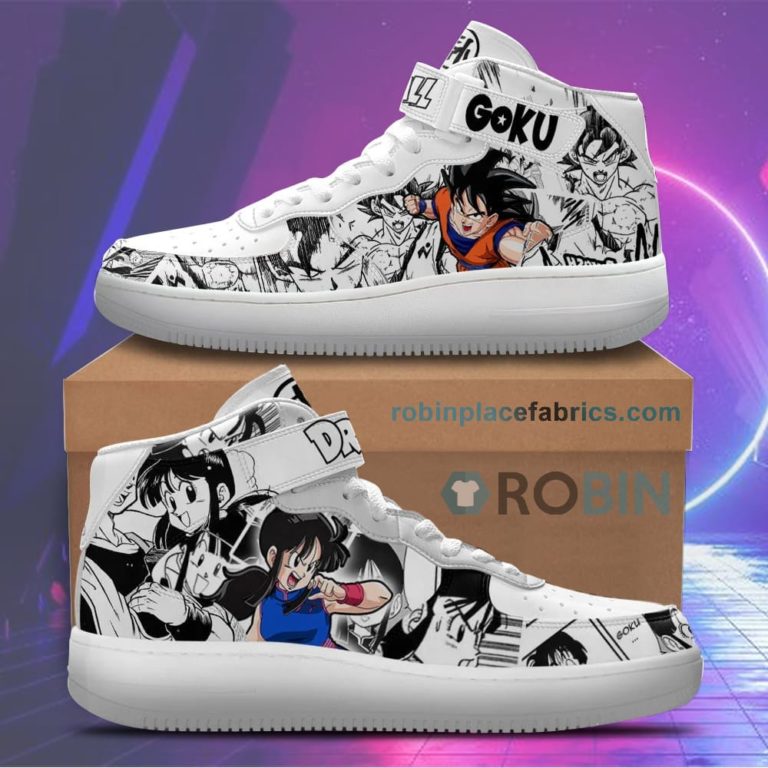 Goku and Chi Chi Sneakers Air Force Mid Dragon Ball Anime Shoes