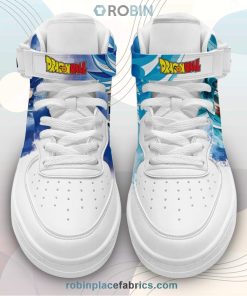 Goku and Vegeta Blue Sneakers Air Force 1 High Top Custom Dragon Ball Anime Shoes