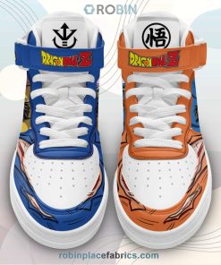 Goku and Vegeta Ki Blast Sneakers Air Force 1 High Top Custom Dragon Ball Anime Shoes