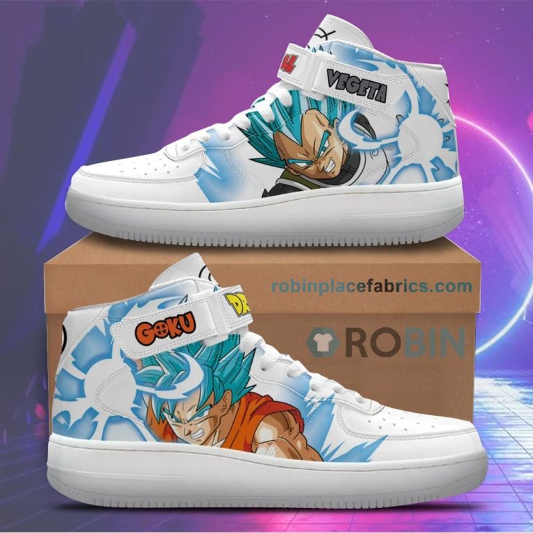 Goku and Vegeta Whis Sneakers Air Force 1 High Top Custom Dragon Ball Anime Shoes