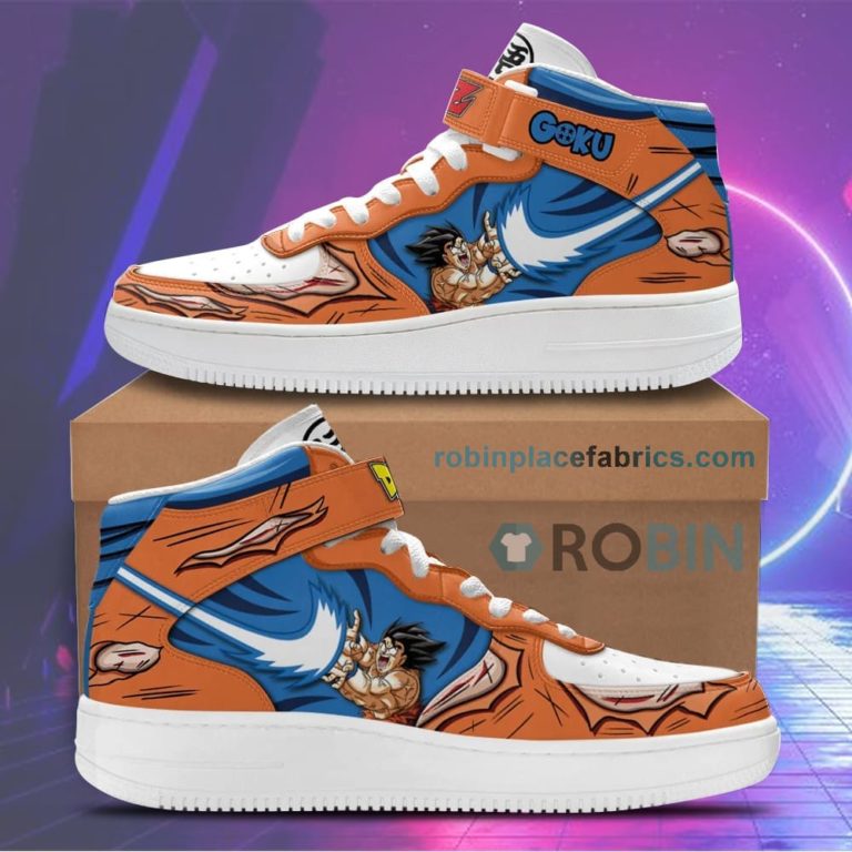 Goku Ki Blast Sneakers Air Mid Custom Dragon Ball Anime Shoes