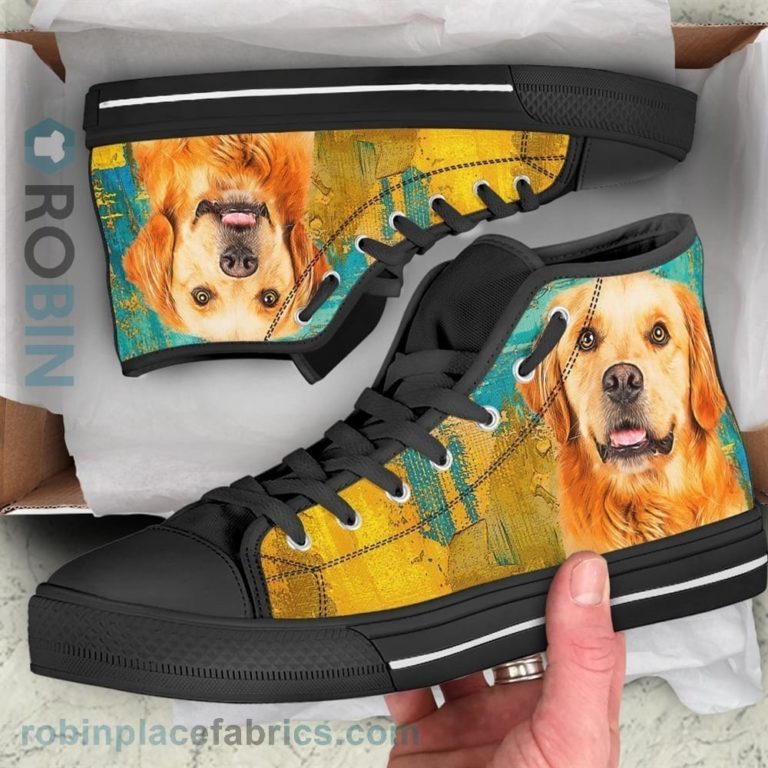 Golden Retriever Dog Canvas High Top Shoes