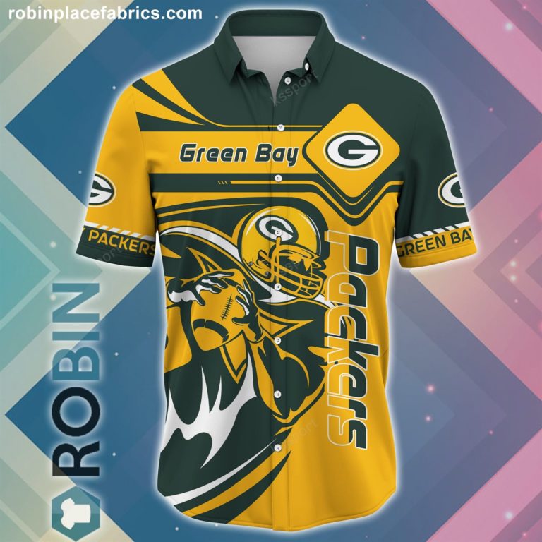 Green Bay Packers NFL Casual Button Down Hawaiian Shirts