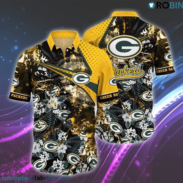 Green Bay Packers NFL Hawaiian Shirt Tropical Patterns