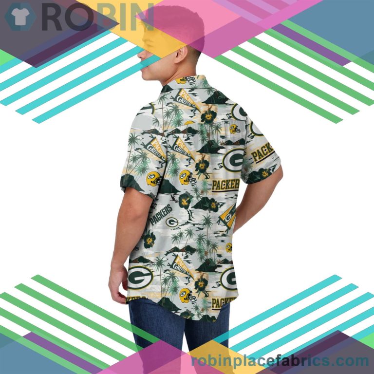 Green Bay Packers Nfl Short Sleeve Button Up Shirt