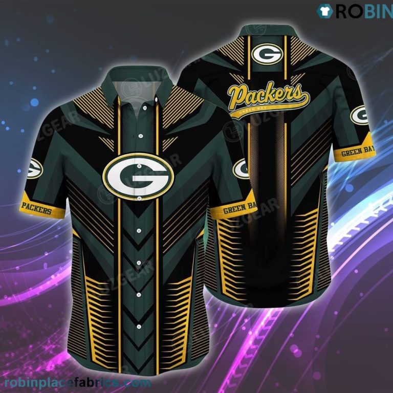 Green Bay Packers NFL Summer Short Sleeve Button Down Shirt