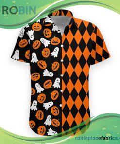 Halloween Boo Pumpkin Hawaiian Shirt