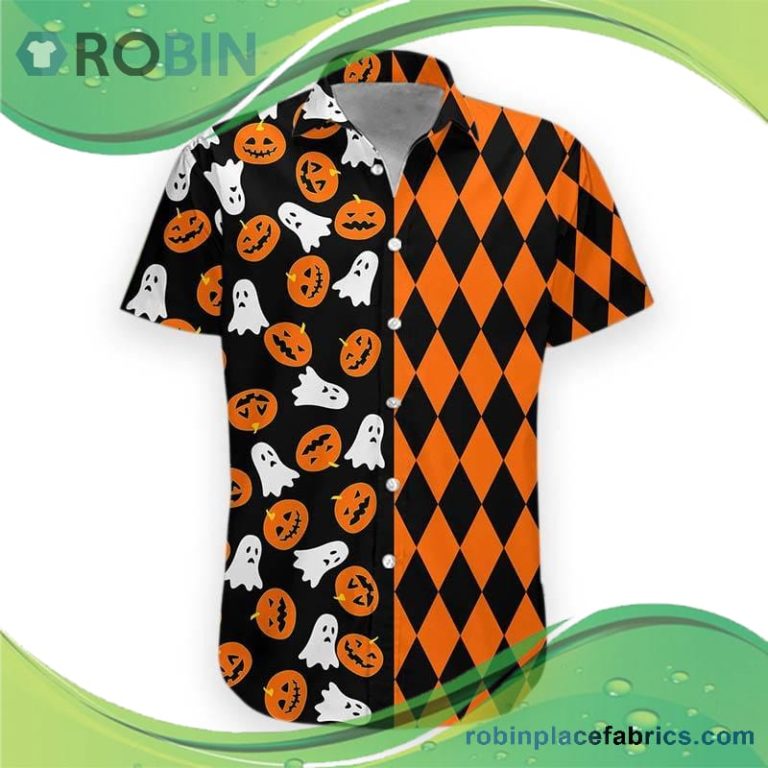 Halloween Boo Pumpkin Hawaiian Shirt