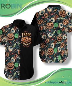 Halloween Scary Pumpkin Hawaiian Shirt