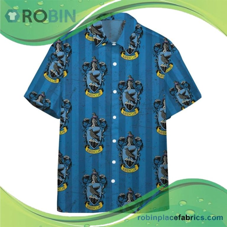 Harry Potter Hogwarts Ravenclaw House Pride Crests Aloha Hawaiian Shirts