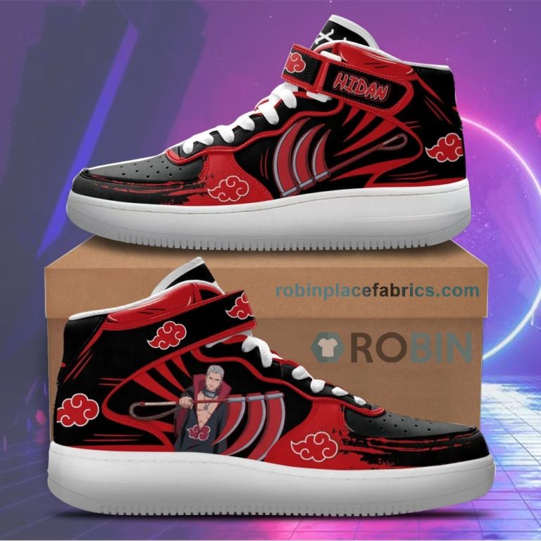 Hidan Sneakers Air Force High Top Custom Anime Akatsuki Shoes