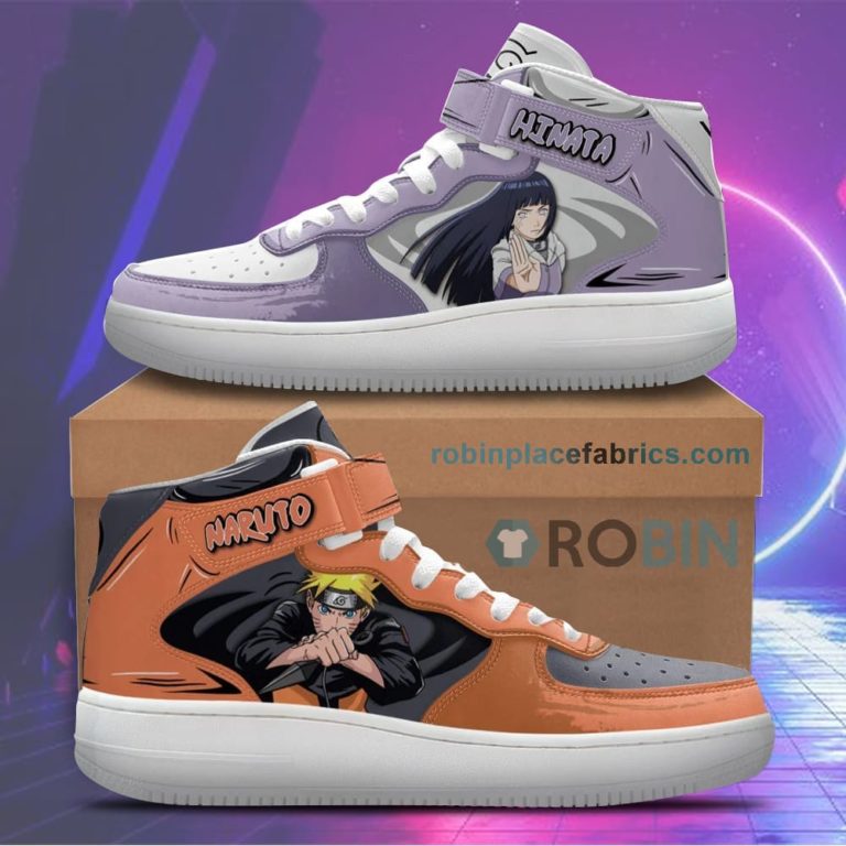 Hinata Hyuga and Nrt Uzumaki Sneakers Air Force High Top Custom Anime Shoes