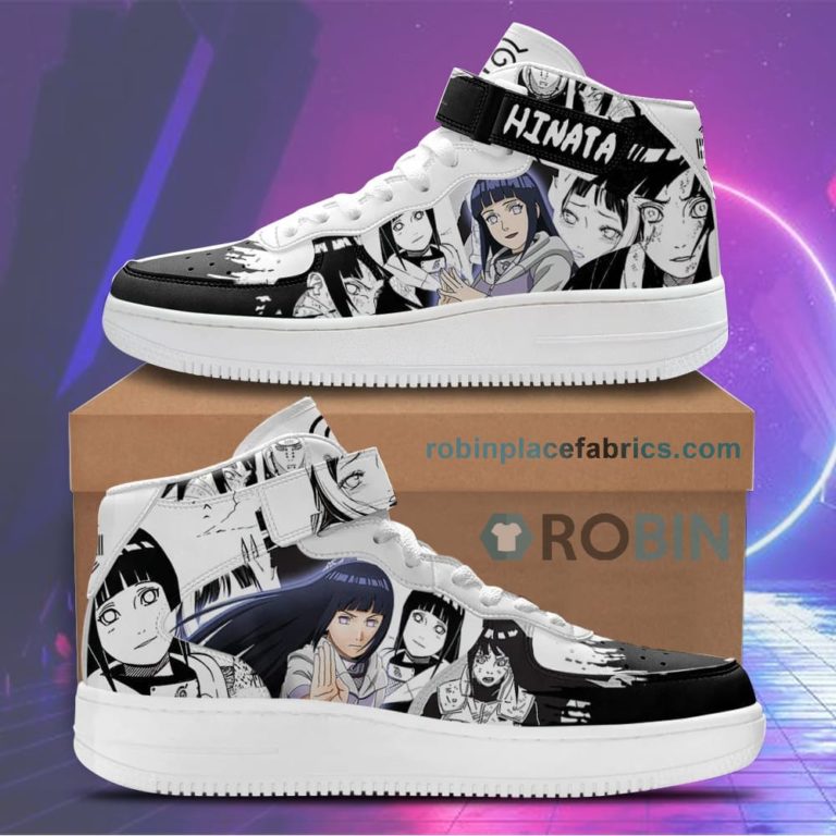 Hinata Hyuga Sneakers Air Force High Top Custom Anime Shoes