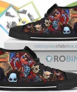 Horror Characters Canvas High Top Shoes