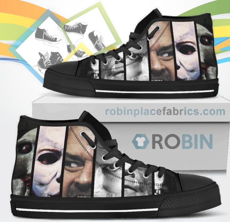 Horror Characters Canvas High Top Shoes Sneakers