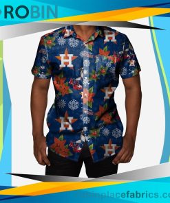Houston Astros Mistletoe Button Up Shirt Houston Astros Mistletoe Button Up Shirt