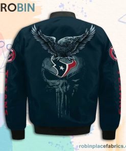 Houston Texans NFL Logo Eagle Skull Bomber Jacket