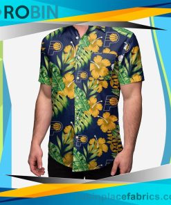 Indiana Pacers Floral Button Up Shirt