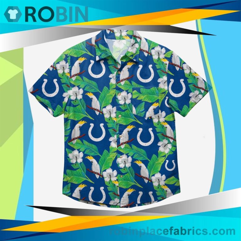 Indianapolis Colts Floral Button Up Shirt