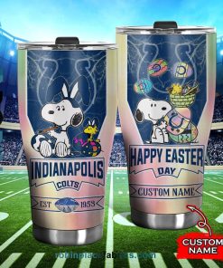 Indianapolis Colts NFL Snoopy Happy Easter Day Custom Name Tumblers Cup Indianapolis Colts NFL Snoopy Happy Easter Day Custom Name Tumblers Cup
