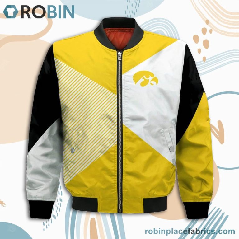 Iowa Hawkeyes Damn Right I Am Hawkeyes Fan Now And Forever Bomber Jacket