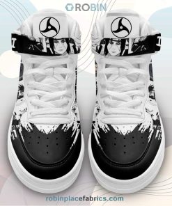 Itachi Uchiha Sneakers Air Mid Custom Akatsuki Anime Shoes Mix Manga Itachi Uchiha Sneakers Air Mid Custom Akatsuki Anime Shoes Mix Manga