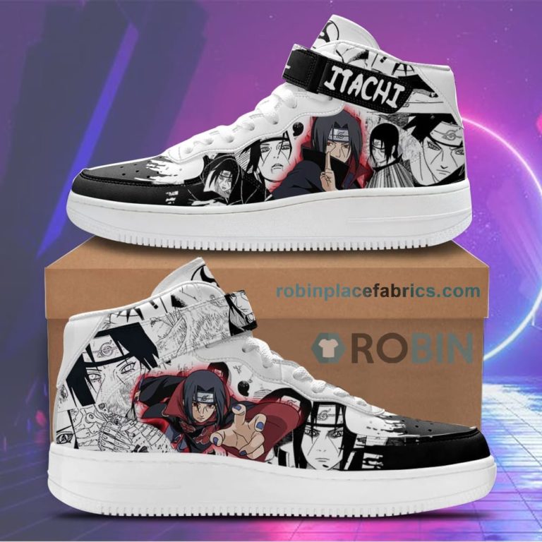 Itachi Uchiha Sneakers Air Mid Custom Anime Shoes