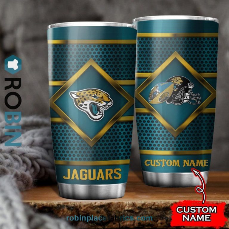 Jacksonville Jaguars NFL Custom Name Tumblers Cup