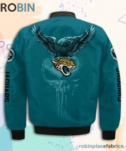 Jacksonville Jaguars NFL Logo Eagle Skull Bomber Jacket