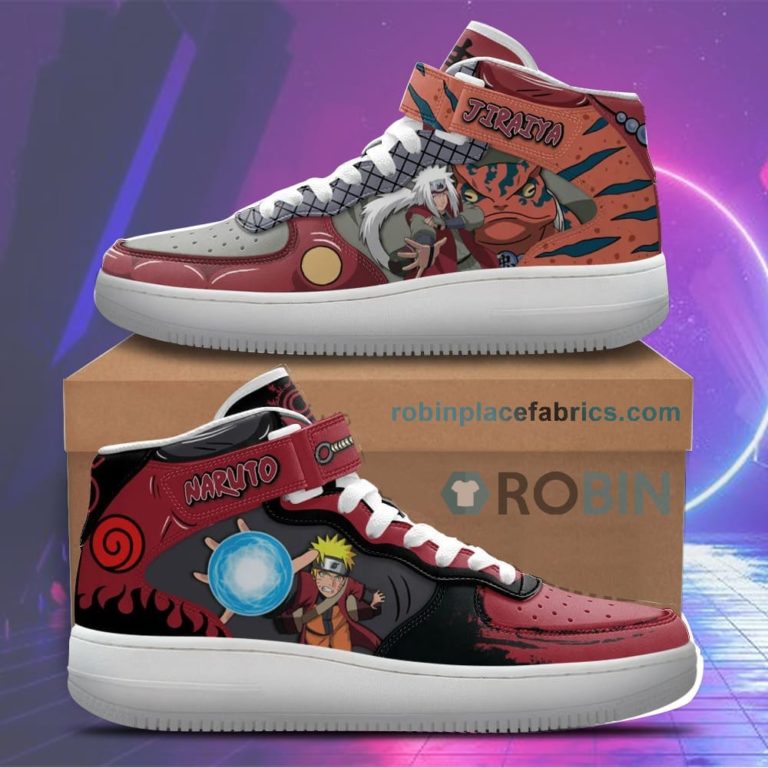 Jiraiya and Nrt Uzumaki Sneakers Air Mid Custom Anime Shoes