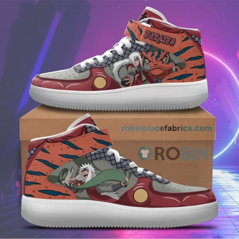 Jiraiya Sneakers Air Force Mid Custom NRT Anime Shoes