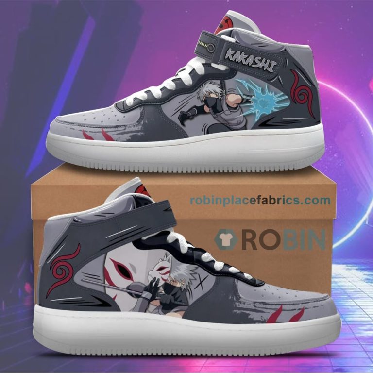 Kakashi Anbu Sneakers Air Force Mid Custom Anime Shoes