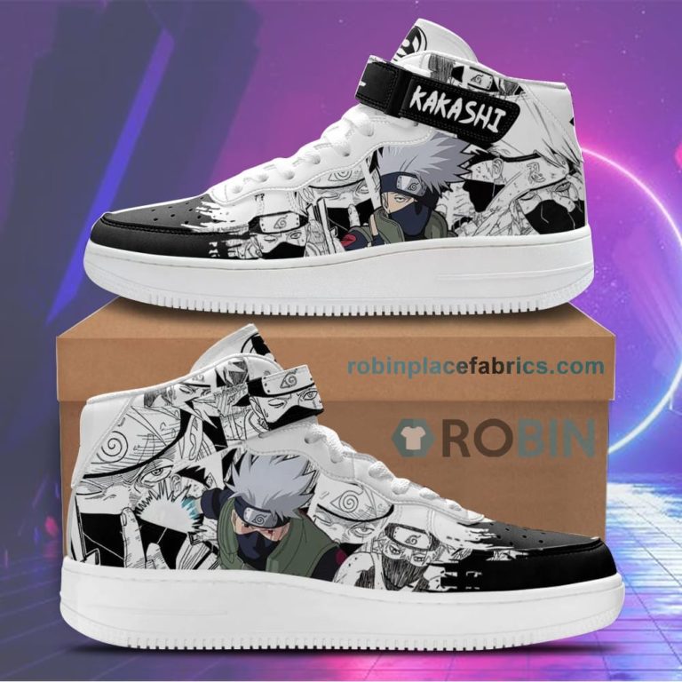 Kakashi Hatake Sneakers Air Force Mid Custom Anime Shoes