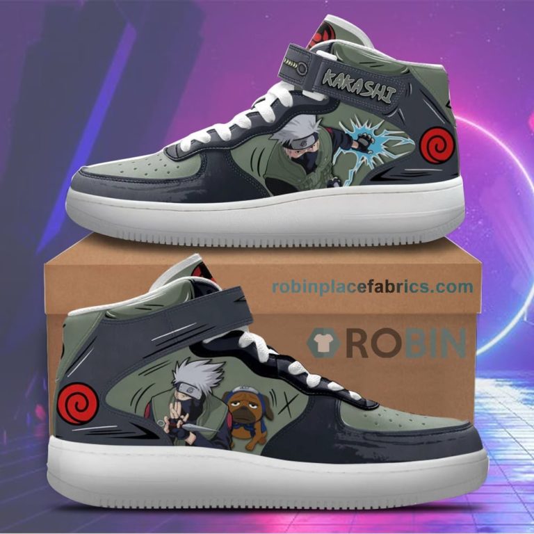 Kakashi Sneakers Air Force Mid Custom Anime Shoes