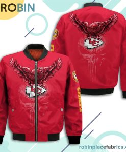 Kansas City Chiefs NFL Logo Eagle Skull Bomber Jacket