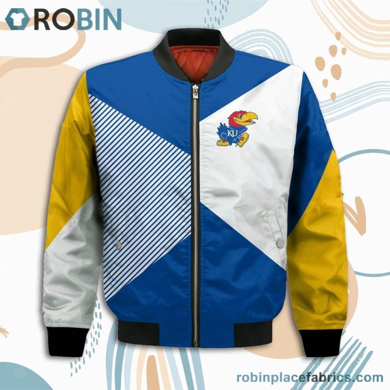 Kansas Jayhawks Damn Right I Am Jayhawks Fan Now And Forever Bomber Jacket