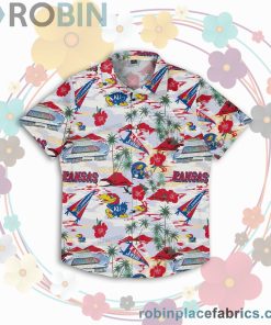 Kansas Jayhwaks NCAA Short Sleeve Button Up Shirt
