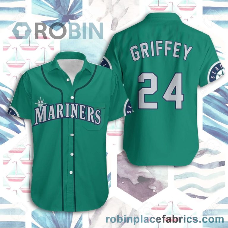 Ken Griffey Jr Seattle Mariners Northwest Green 2019 Jersey Inspired Hawaiian Shirt